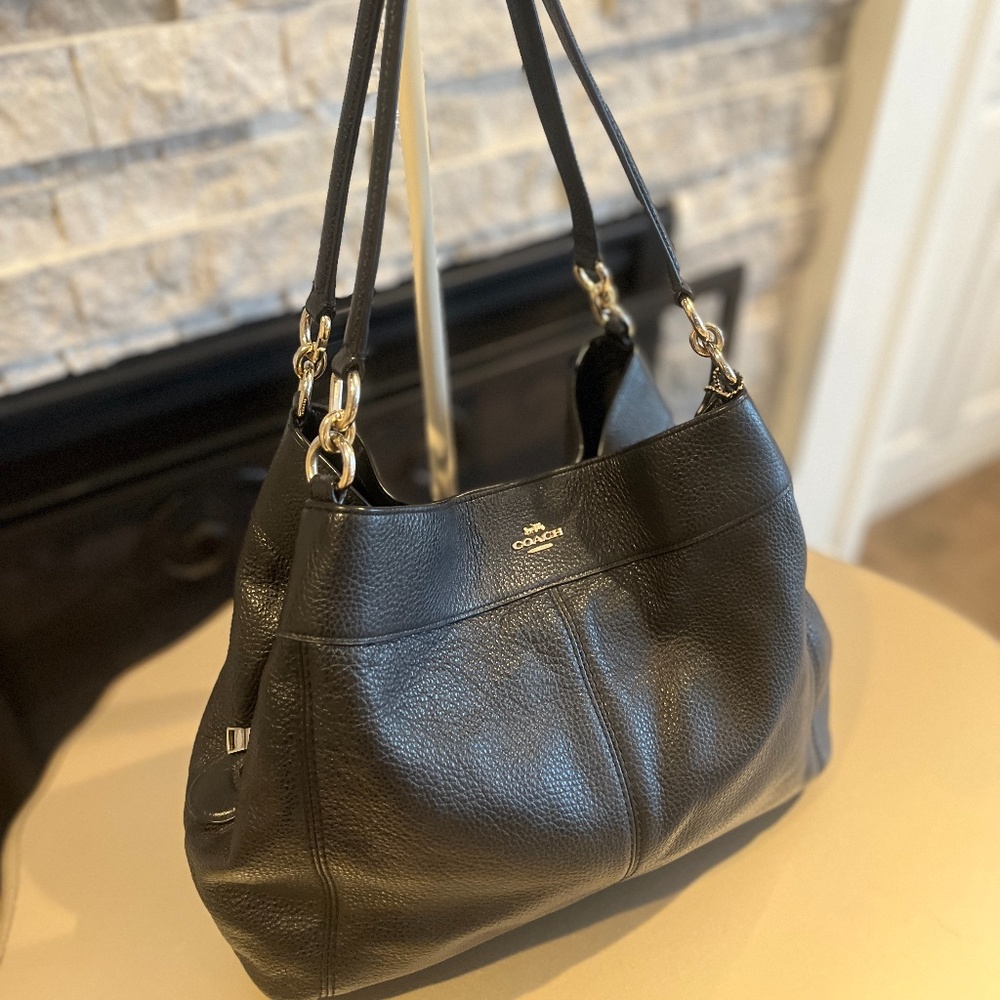 Coach F28997 Lexy Pebble Leather Shoulder Bag